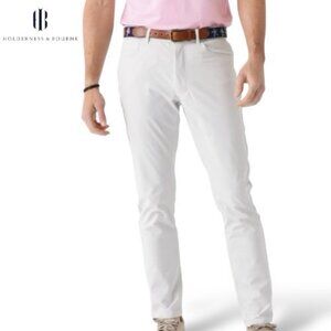 Holderness and Bourne Warner Pant in Stone Perf Stretch Golf Casual | Size 36/32